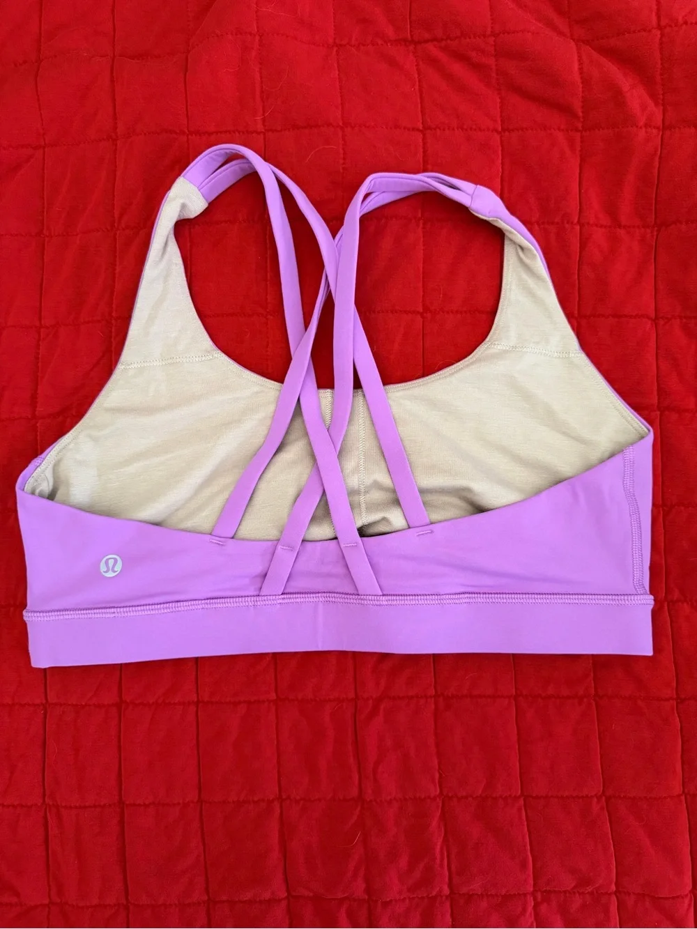 Lululemon Light Purple Crisscross Razor Back Sports Bra Size 10